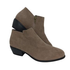 Toetos by Dream Pairs Womens Pre-owned Designer Tan Suede Ankle Boots - sz. 9M